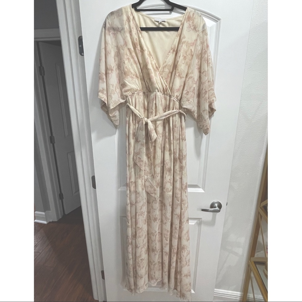 Baltic Born - Kia Kimono Maxi Dress - Mauve Print - XL